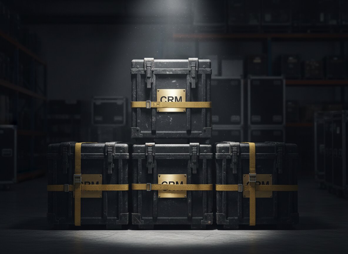Secured shipping crates ready for international transit
